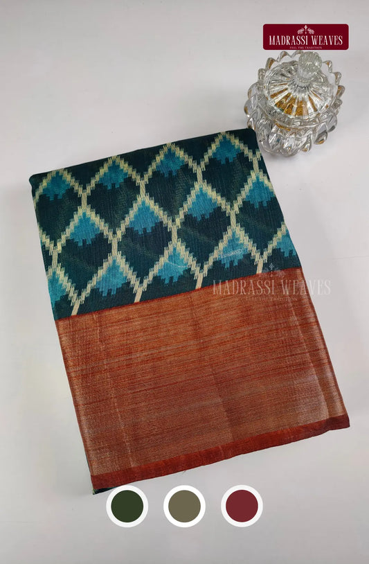 Rayon Cotton Blend Checked Saree