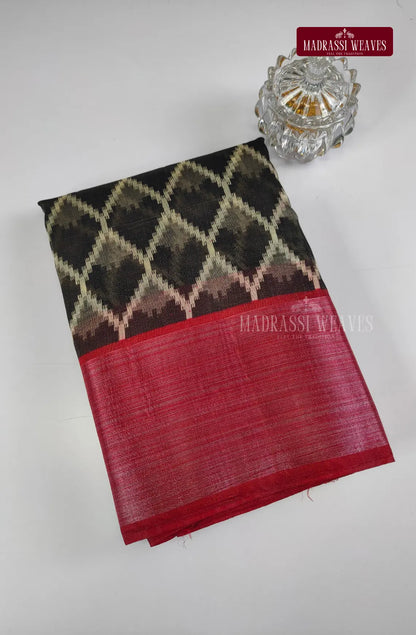Rayon Cotton Blend Checked Saree