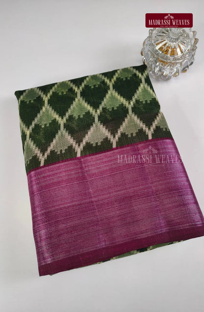 Rayon Cotton Blend Checked Saree
