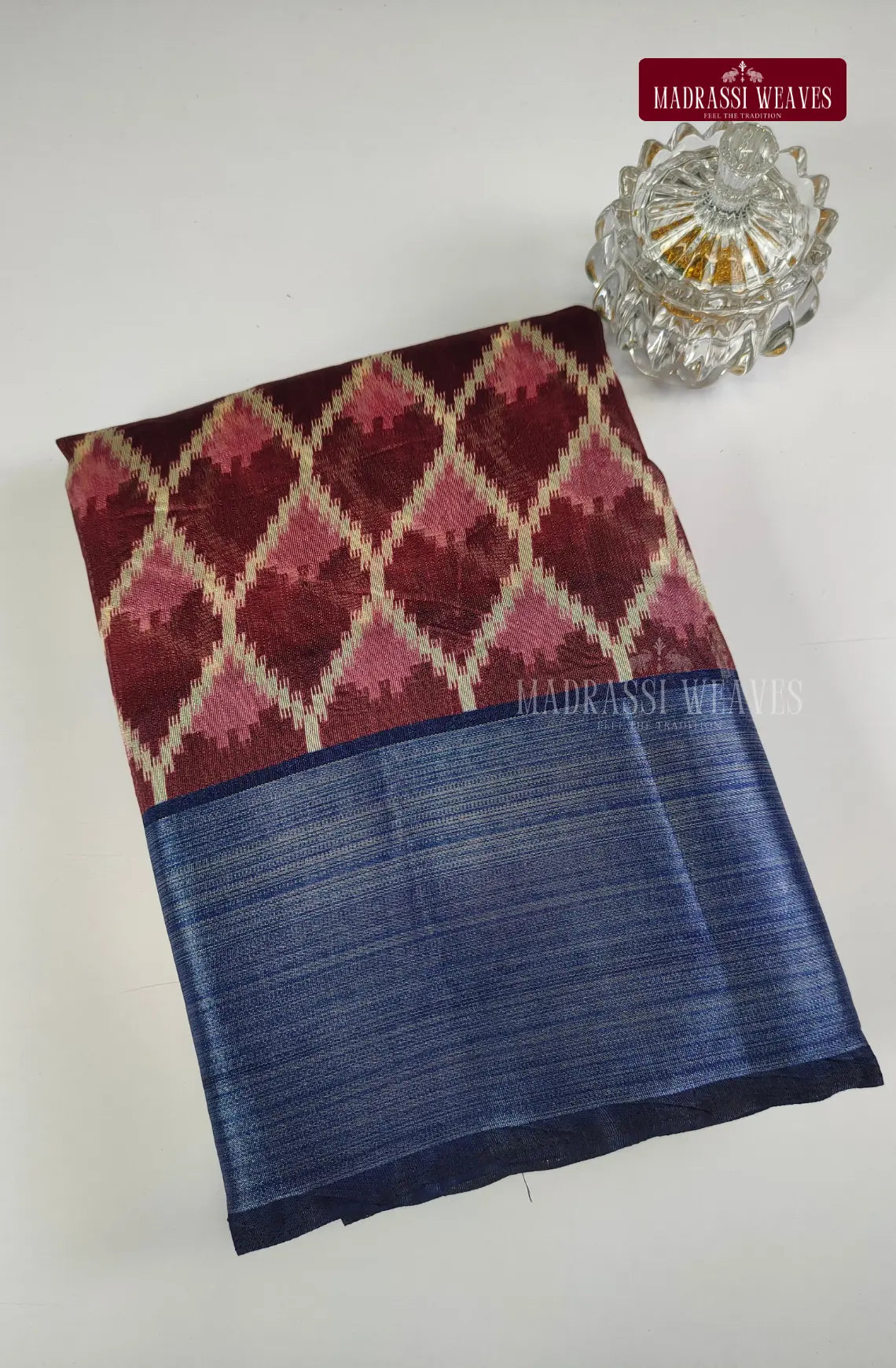 Rayon Cotton Blend Checked Saree