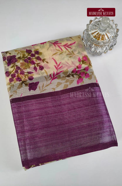 Rayon Cotton Blend Floral Saree