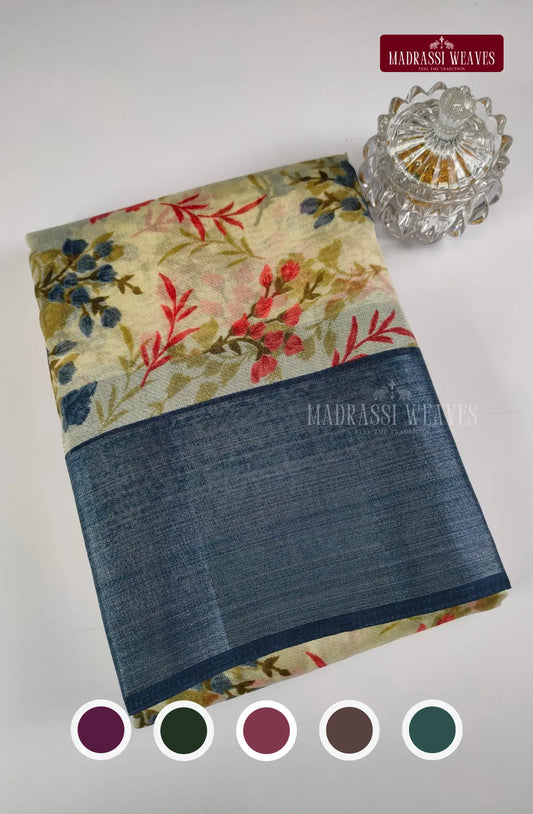 Rayon Cotton Blend Floral Saree