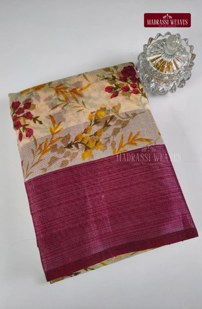 Rayon Cotton Blend Floral Saree