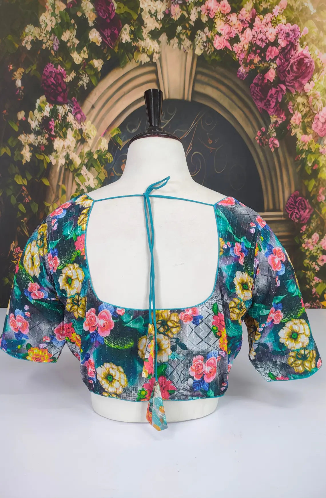 Readymade Floral With Lining Mixmatch Blouse - Multi Colour