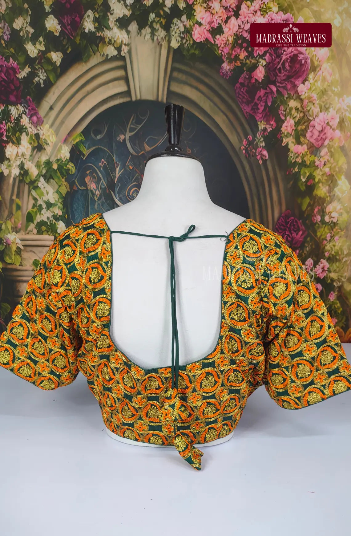 Readymade Adjustable Embroidered Blouse - Yellow