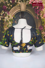 Readymade Adjustable Pichwai Art Blouse - Black