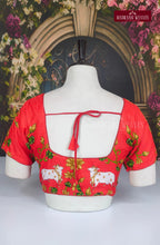 Readymade Adjustable Pichwai Art Blouse - Red