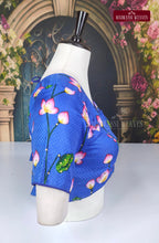 Readymade Adjustable Pichwai Art Blouse - Royal Blue