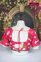 Readymade Adjustable Pichwai Art Blouse - Reddish Rose