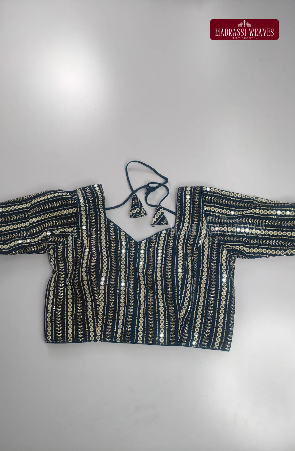 Readymade Adjustable Blouse with Sequins Work