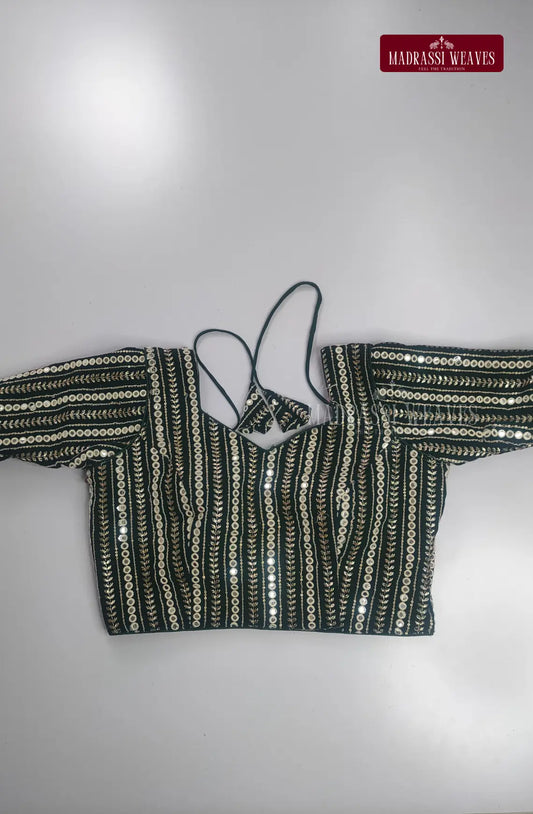Readymade Adjustable Blouse with Sequins Work