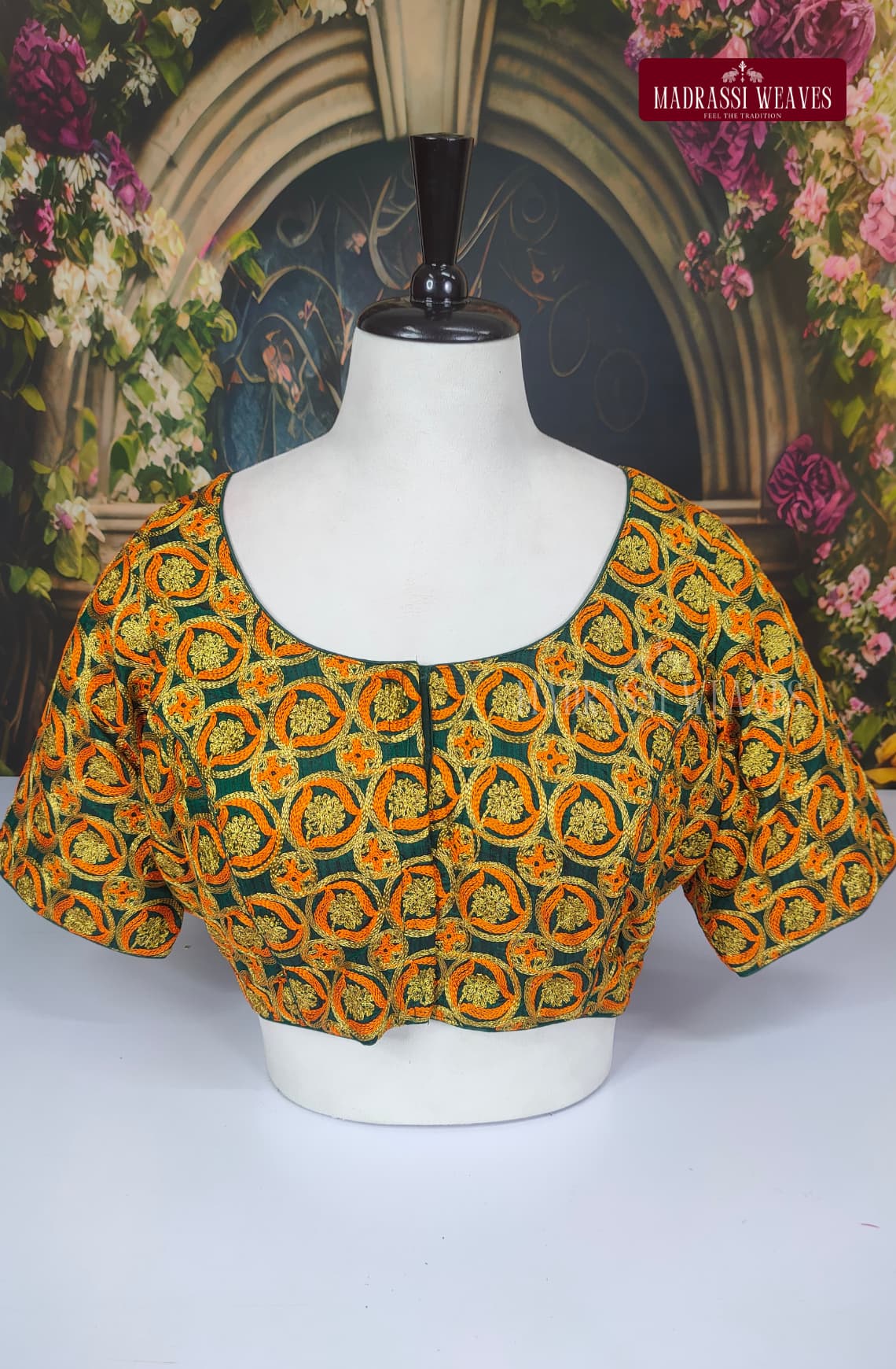 Readymade Adjustable Embroidered Blouse - Yellow