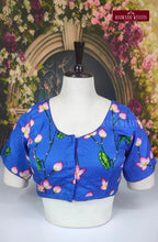 Readymade Adjustable Pichwai Art Blouse - Royal Blue