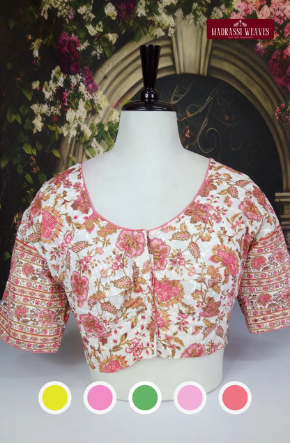 Readymade Adjustable Polka Printed Cotton Blouse