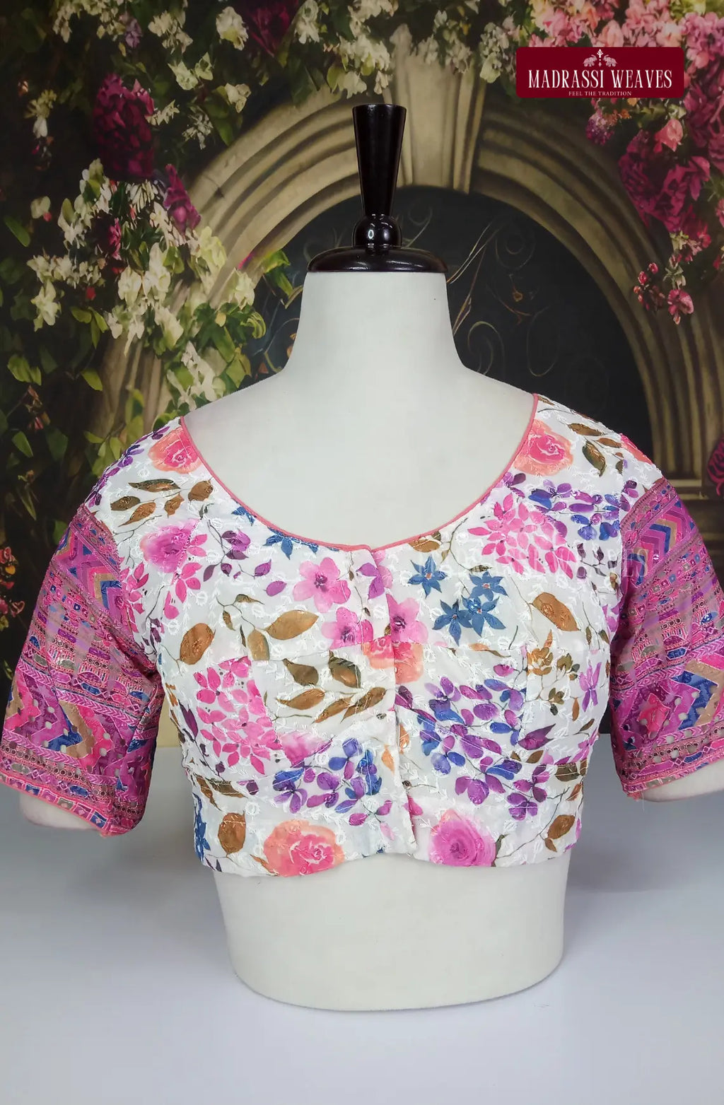 Readymade Adjustable Polka Printed Cotton Blouse
