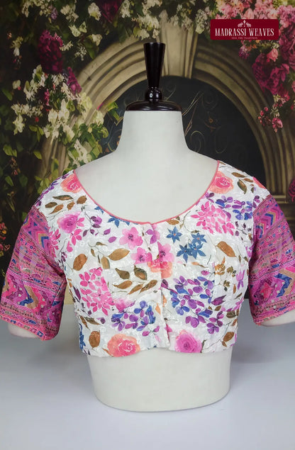 Readymade Adjustable Polka Printed Cotton Blouse