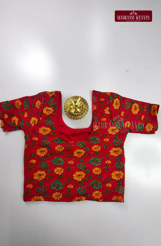 Readymade Stretchable Blouse - Red