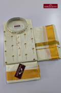 Luxury Aari Work Wedding Silk Kurta Dhoti Set (HandCrafted) -(DESPATCH TIME 15 DAYS) - Off White