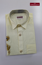 Luxury Aari Work Wedding Silk Dhoti Set (HandCrafted) -(DESPATCH TIME 15 DAYS) - Off White