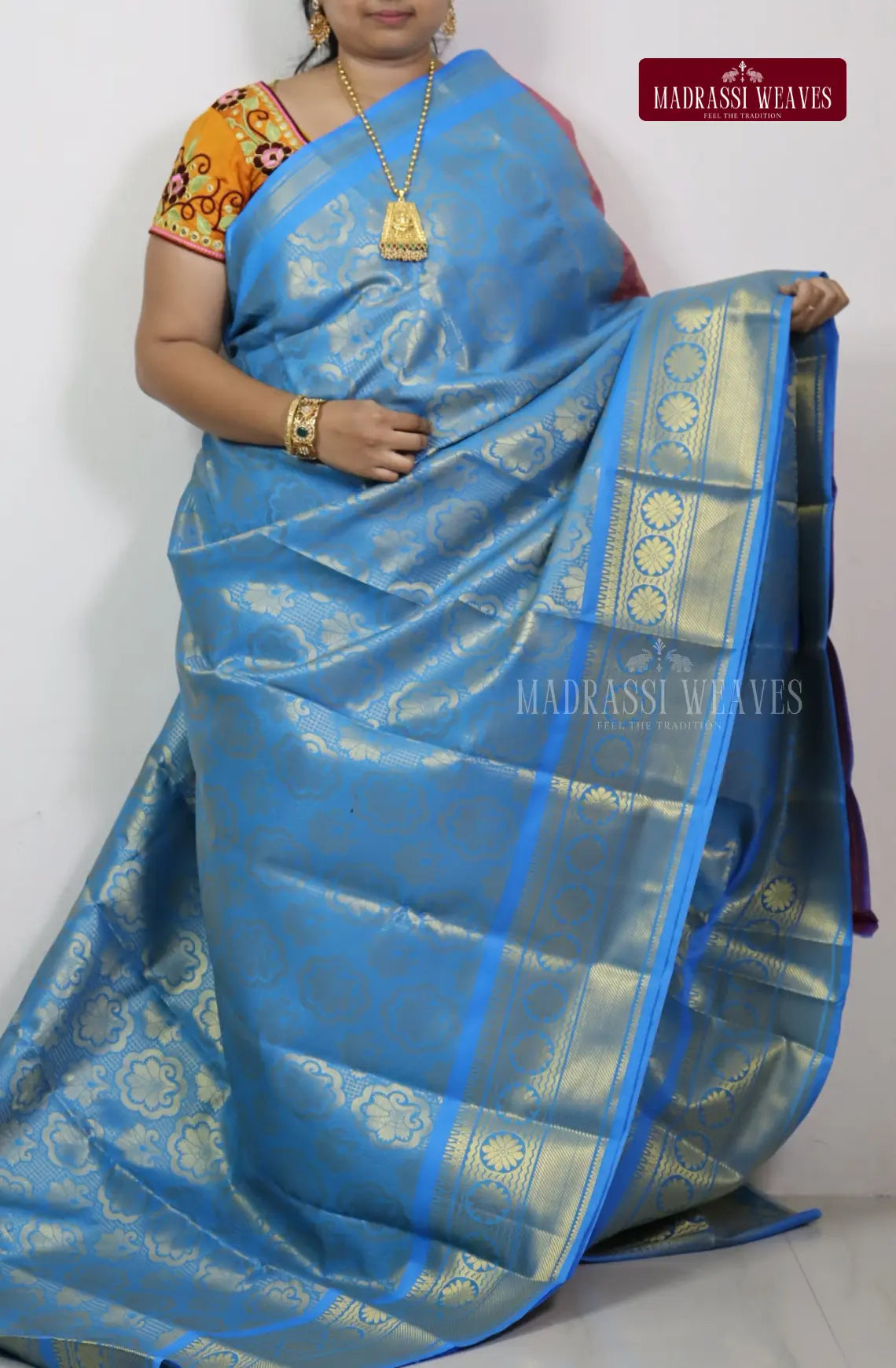 Semi Silk kanjeevaram Brocade Saree