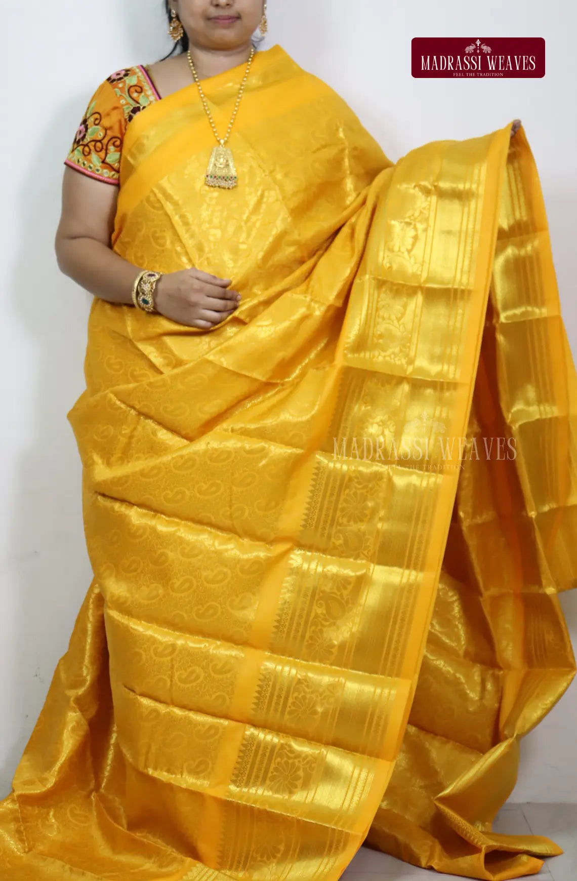 Semi Silk kanjeevaram Brocade Saree