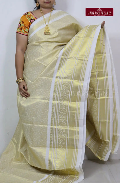 Semi Silk kanjeevaram Brocade Saree