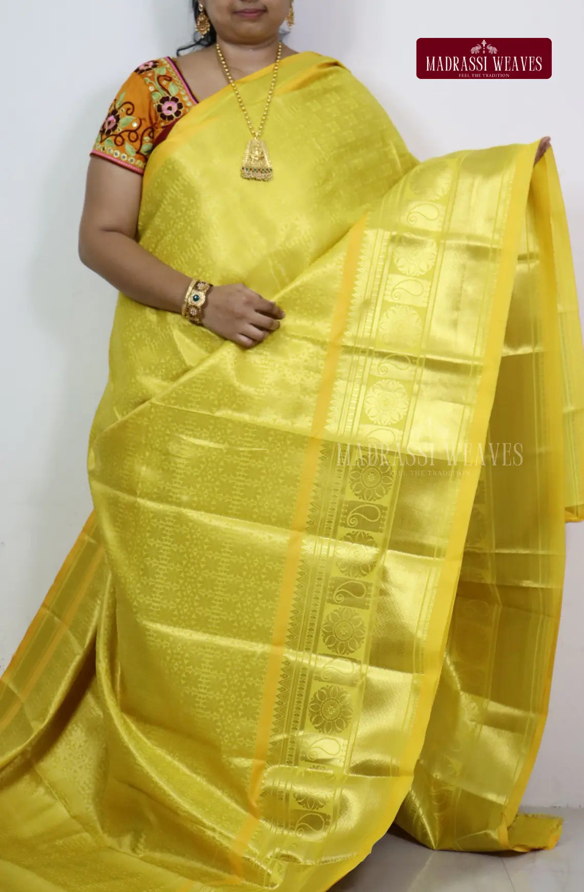 Semi Silk kanjeevaram Brocade Saree