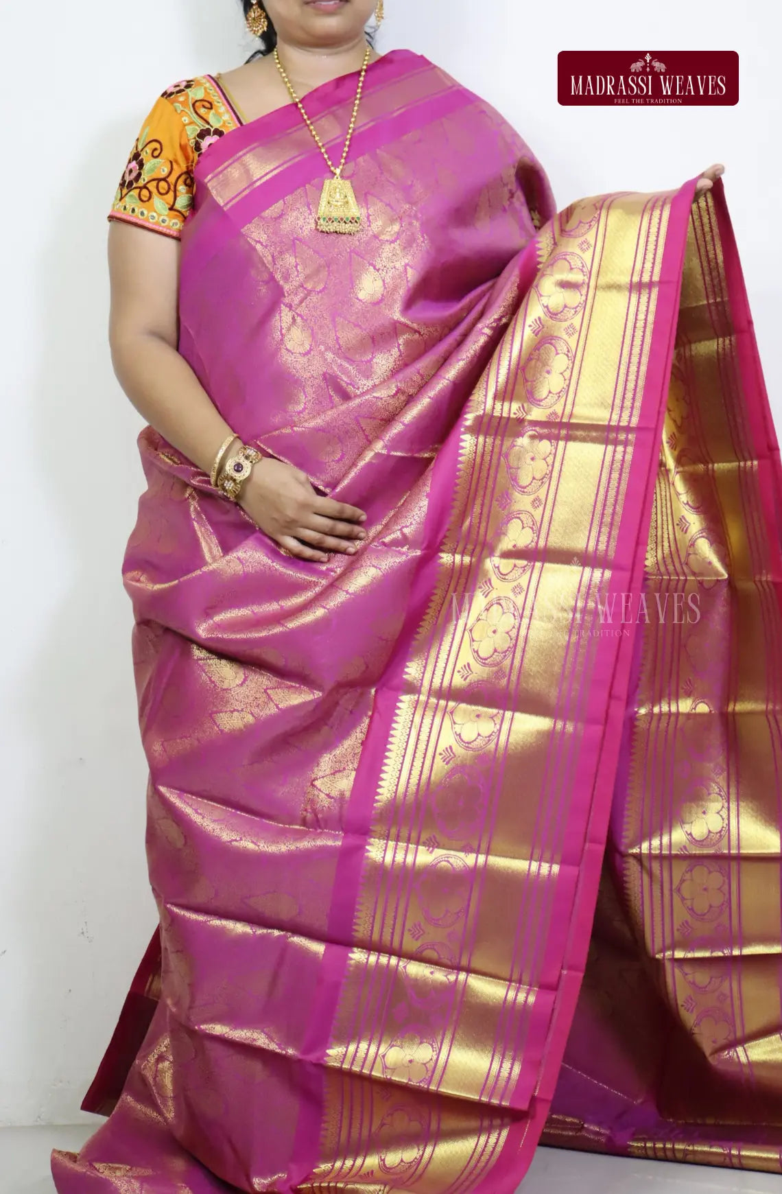 Semi Silk kanjeevaram Brocade Saree