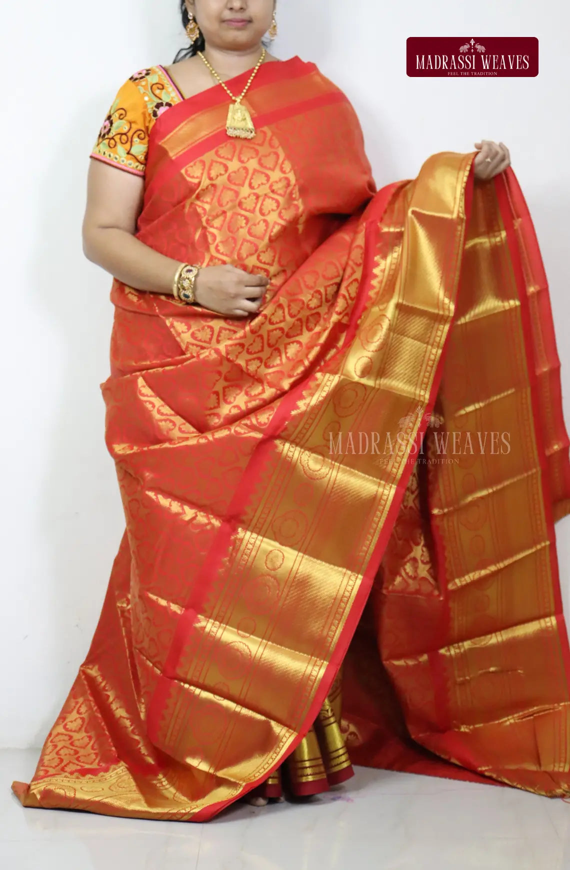 Semi Silk kanjeevaram Brocade Saree