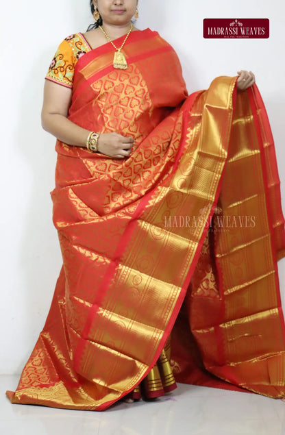 Semi Silk kanjeevaram Brocade Saree