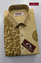 Aari Work Men's Shirt Only (Hand Crafted) - (DESPATCH TIME 15 DAYS)- Beige