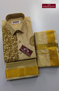 Luxury Aari Work Wedding Silk Dhoti Set (HandCrafted) -(DESPATCH TIME 15 DAYS)