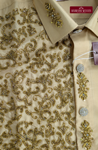 Luxury Aari Work Wedding Silk Dhoti Set (HandCrafted) -(DESPATCH TIME 15 DAYS)