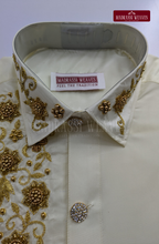 Luxury Aari Work Wedding Silk Dhoti Set (HandCrafted) -(DESPATCH TIME 15 DAYS)