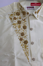 Luxury Aari Work Wedding Silk Dhoti Set (HandCrafted) -(DESPATCH TIME 15 DAYS)