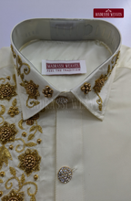 Aari Work Men's Shirt Only (Hand Crafted) - (DESPATCH TIME 15 DAYS)- OFF White