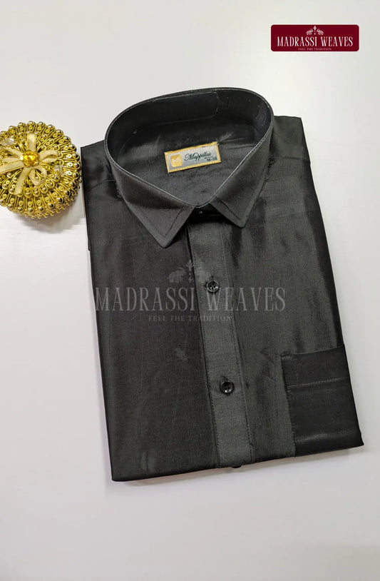Premium Japan Art Silk Shirt Only - Black