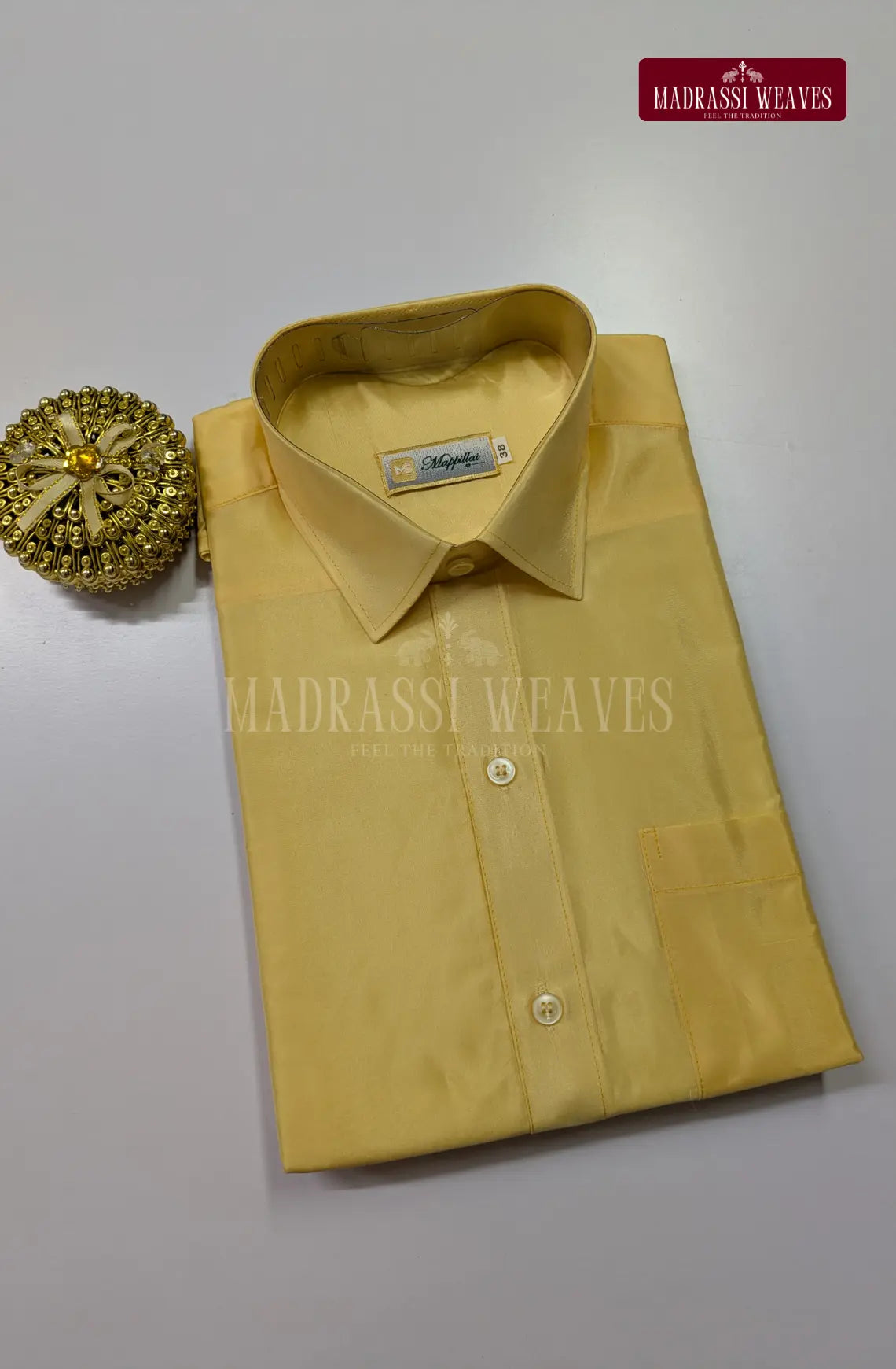 Premium Japan Art Silk Shirt Only - Champagne