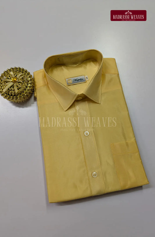 Premium Japan Art Silk Shirt Only - Champagne