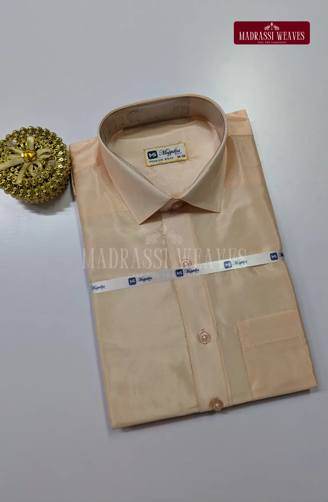 Premium Japan Art Silk Shirt Only - Peach