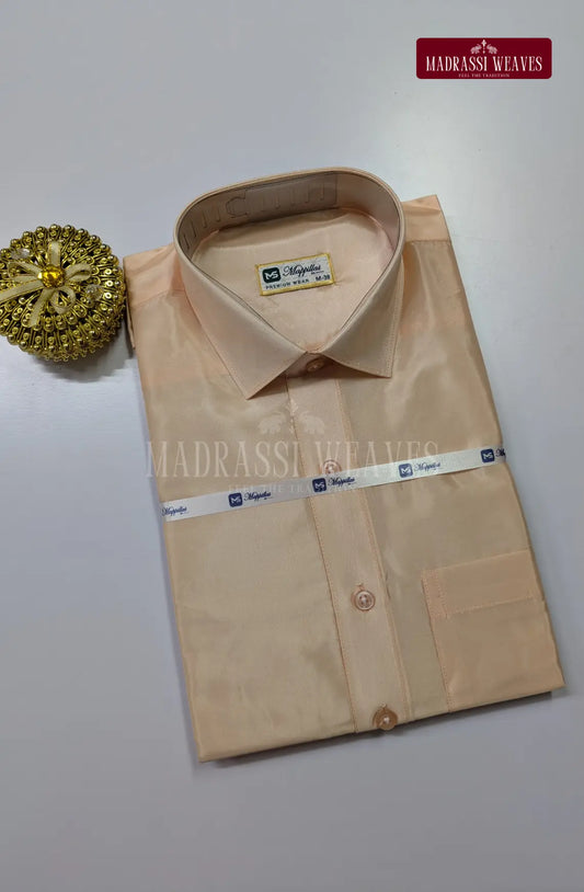 Premium Japan Art Silk Shirt Only - Peach