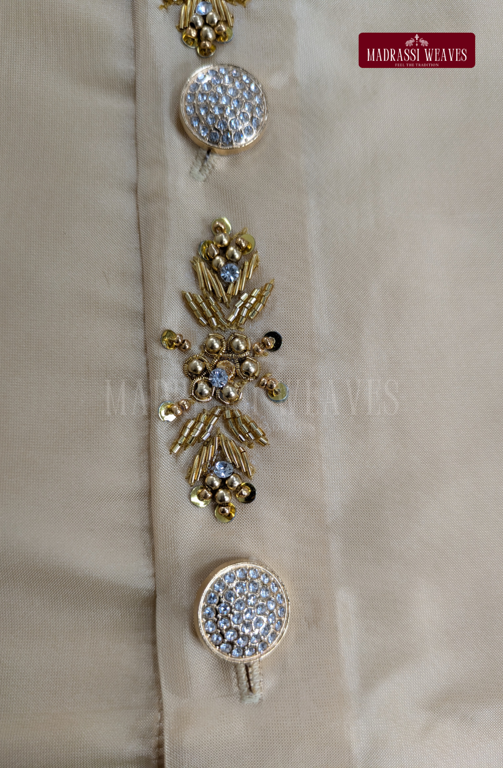 Aari Work Men's Shirt 4 (Hand Crafted) - (DESPATCH TIME 15 DAYS)