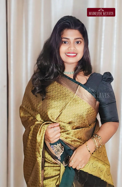 Soft Brocade Weightless Functional Wear Saree - Methi Yellow