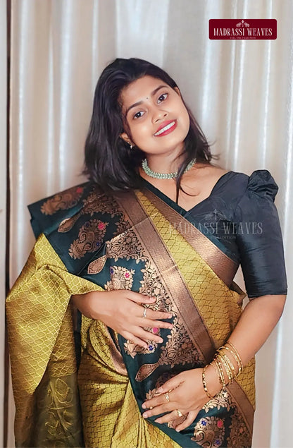 Soft Brocade Weightless Functional Wear Saree - Methi Yellow