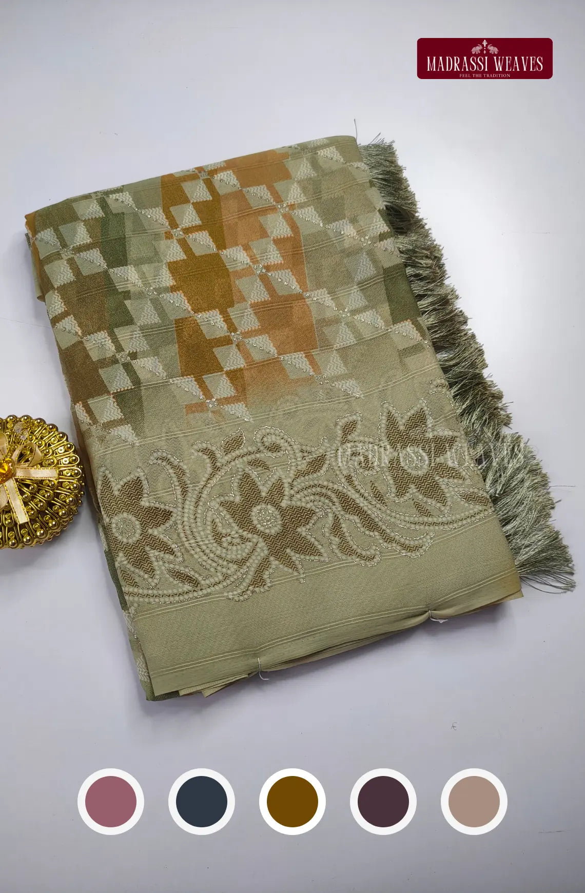 Soft Casual Wear Premium Georgette Saree - Grey