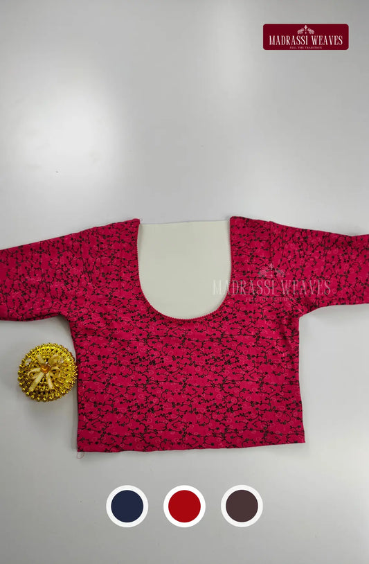 Stretchable Pattern Print Blouse