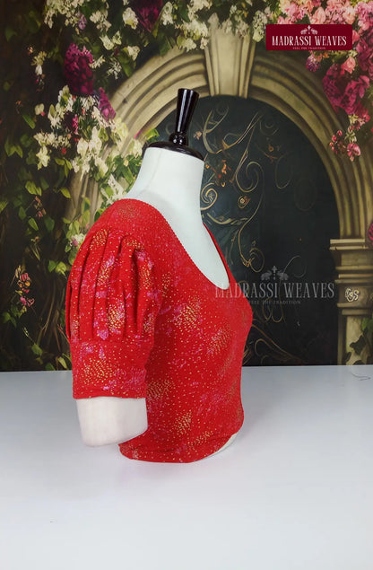 Stretchable Readymade Puff Sleeve Blouse