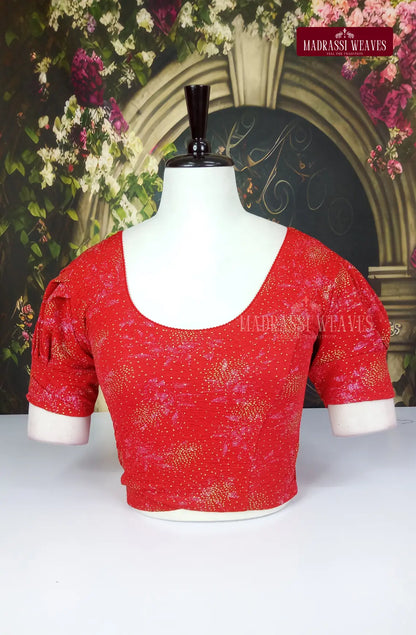 Stretchable Readymade Puff Sleeve Blouse