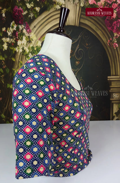 Stretchable ReadyMade Blouse - Multicolour