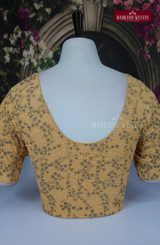 Stretchable ReadyMade Blouse - Mustard